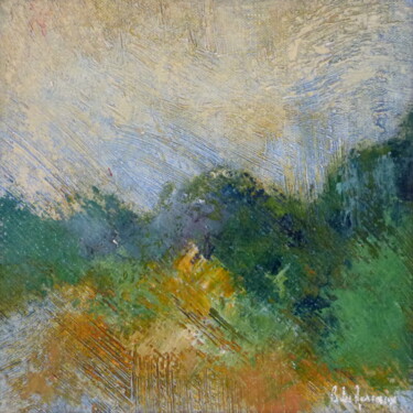 绘画 标题为“Paysage Imaginaire…” 由Bernard Des Roseaux, 原创艺术品, 油 安装在其他刚性面板上