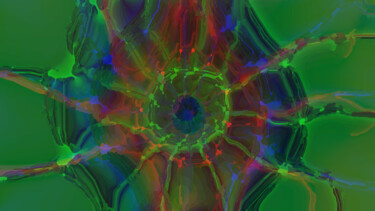Pittura intitolato "Mysterious_93" da Laugh Divine, Opera d'arte originale, Olio