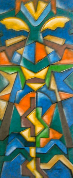 绘画 标题为“Abstrato cubista-FE…” 由Antonio Guimaraes, 原创艺术品, 丙烯