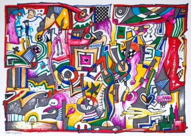 Rysunek zatytułowany „Party all the time” autorstwa Milto Sideris, Oryginalna praca, Marker
