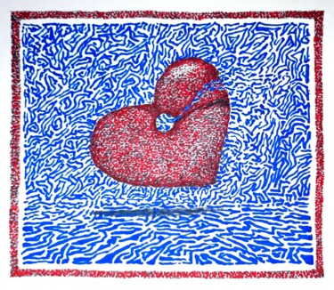 Drawing titled "Light heart" by Milto Sideris, Original Artwork, Marker