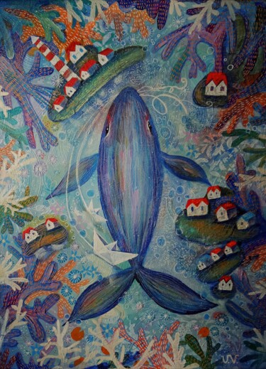 "Spring is floating…" başlıklı Tablo Юлия Поташова (Вострикова) tarafından, Orijinal sanat, Akrilik Ahşap Sedye çerçevesi üz…