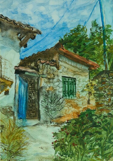 "Крымский дворик" başlıklı Tablo Людмила Ковтун tarafından, Orijinal sanat, Suluboya Ahşap Sedye çerçevesi üzerine monte edi…
