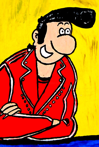 绘画 标题为“Lucien le rocker” 由José Espiguinha, 原创艺术品, 丙烯