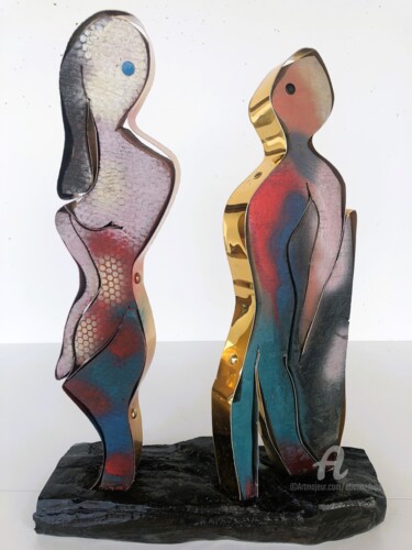 Sculpture intitulée "vice versa - Doublon" par Étienne Dupé, Œuvre d'art originale, Aluminium