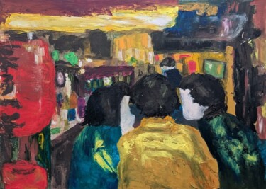 Pittura intitolato "Tell Me A Story" da Graziana Checchia Pantaleone, Opera d'arte originale, Olio