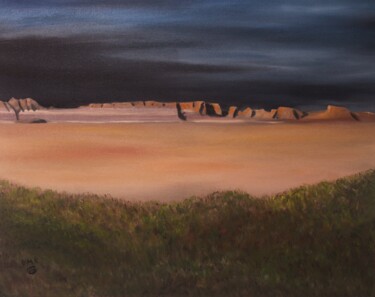 Pittura intitolato "Before the nightfal…" da David M. Richers, Opera d'arte originale, Olio
