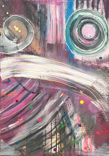 绘画 标题为“Psycho music 1” 由Giorgia Gasparini, 原创艺术品, 丙烯 安装在木质担架架上