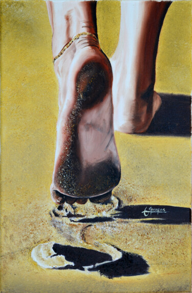 Peinture intitulée "Traces de vie éphém…" par Jacques Maupas, Œuvre d'art originale, Huile Monté sur Châssis en bois