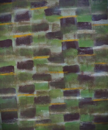 "Green Field" başlıklı Tablo Daria Nia tarafından, Orijinal sanat, Akrilik Ahşap panel üzerine monte edilmiş