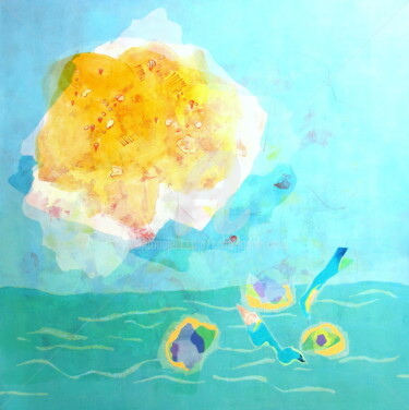 Peinture intitulée "1 m2 du monde (4)" par Anne-Marie Mary, Œuvre d'art originale, Acrylique Monté sur Châssis en bois
