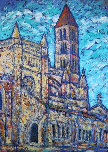 Santa Maria de la Antigua in Valladolid Painting titled "Santa Maria de la A…" by Denis Kuvayev, Original Artwork, Acrylic Mounted on Wood Stretcher frame