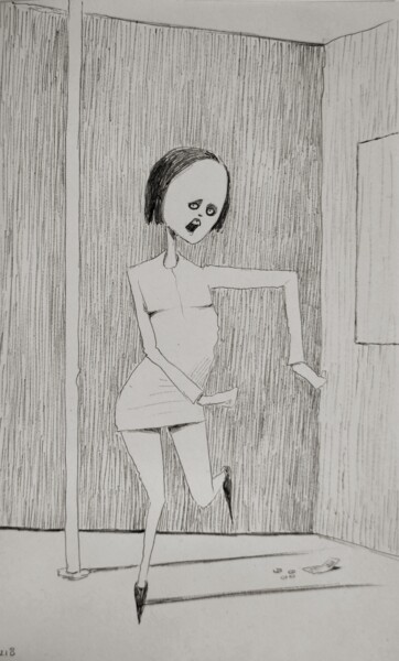 Tekening getiteld "For a few dollars m…" door Milto Sideris, Origineel Kunstwerk, Balpen