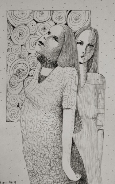Dibujo titulada "You're always right!" por Milto Sideris, Obra de arte original, Bolígrafo
