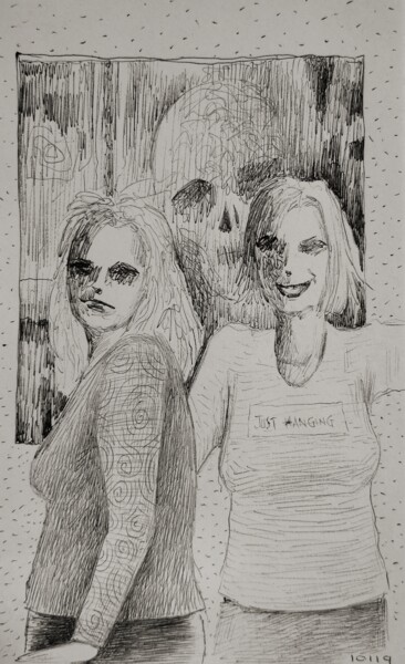 Drawing titled "Only one picture" by Milto Sideris, Original Artwork, Ballpoint pen