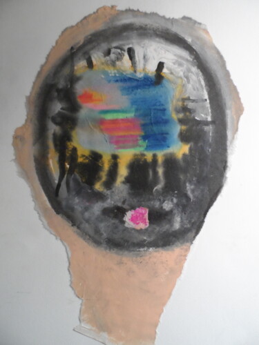 Schilderij getiteld "collage" door Geneviève Durantou, Origineel Kunstwerk, Gouache