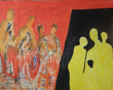 Peinture intitulée "les temps incertain…" par Roger Ernest Jankow, Œuvre d'art originale, Acrylique