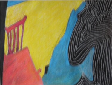 Drawing titled "les temps incertain…" by Roger Ernest Jankow, Original Artwork, Acrylic