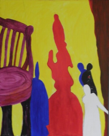 Peinture intitulée "les temps incertain…" par Roger Ernest Jankow, Œuvre d'art originale, Acrylique Monté sur Châssis en bois