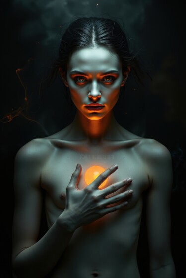数字艺术 标题为“The Inner Flame” 由Dreamydeer, 原创艺术品, 数字油画