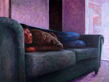 Pittura intitolato "Coiled" da Caroline Cook, Opera d'arte originale, Olio