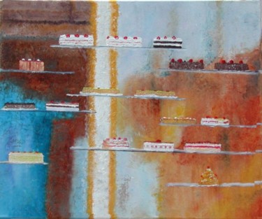 Peinture intitulée "La vitrine du patis…" par Anne Garnier, Œuvre d'art originale
