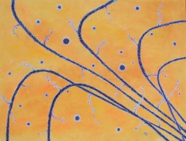 Peinture intitulée "Feu d'artifice" par Anne Garnier, Œuvre d'art originale