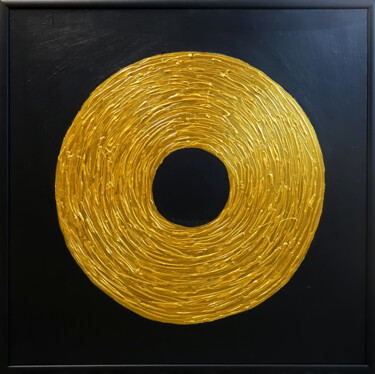 Painting titled "Golden Ring" by Wojciech Bąbski, Original Artwork, Acrylic