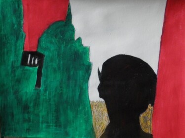 Peinture intitulée "les temps incertain…" par Roger Ernest Jankow, Œuvre d'art originale, Acrylique