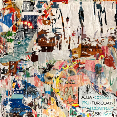 Collages intitulée "SETE 13" par Christian Gastaldi, Œuvre d'art originale, Collages Monté sur Châssis en bois