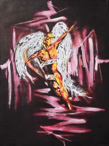Painting titled "dark angel" by Tonallidades1985, Original Artwork, Acrylic