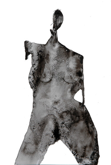 Pittura intitolato "Encre 37" da Catherine Hélie, Opera d'arte originale, Inchiostro