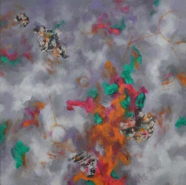 Painting titled "WINTER CARNIVAL -2" by Simon Z, Original Artwork, Acrylic Mounted on Wood Stretcher frame