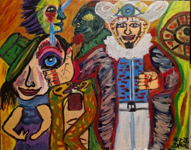 Painting titled "El ser ve lo que pu…" by Dalca, Original Artwork, Acrylic Mounted on Wood Stretcher frame