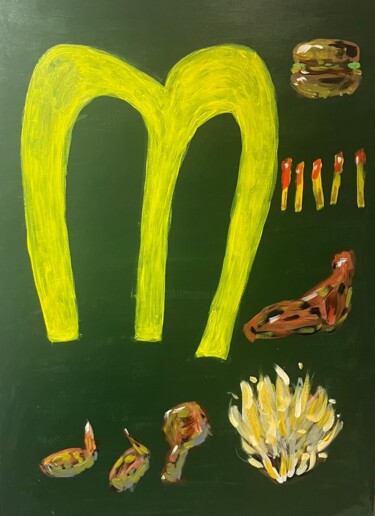 绘画 标题为“McDonald’s” 由Valentyn Oladenko, 原创艺术品, 丙烯 安装在木板上