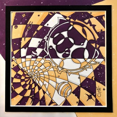 Drawing titled "(62) - union cosmiq…" by Vincent Gibert, Original Artwork, Marker