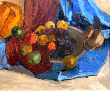 The Still Life With Apple Quince Pittura intitolato "The Still Life With…" da Iryna Cnernenko, Opera d'arte originale, Olio