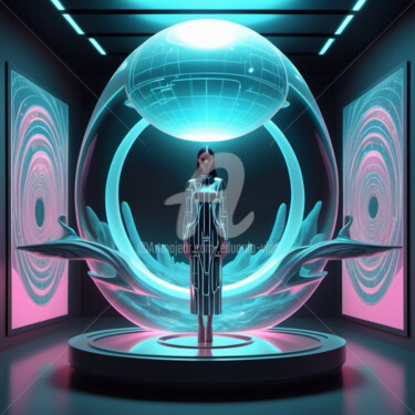 数字艺术 标题为“futuristic dresses…” 由Eduardo Vidal, 原创艺术品, AI生成的图像