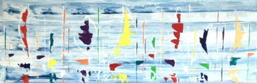 Peinture intitulée "abstraction de réga…" par Valerie   Jouve, Œuvre d'art originale, Acrylique Monté sur Châssis en bois
