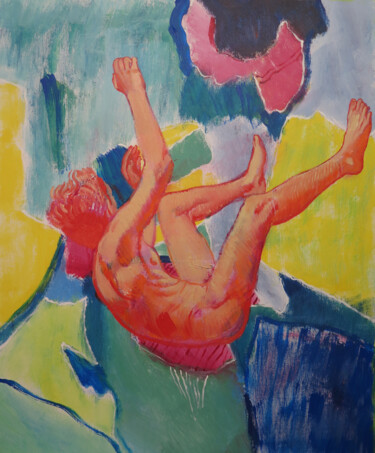 UNTRAPPED XIV Pintura intitulada "UNTRAPPED XIV" por Adalberto Miguez, Obras de arte originais, Óleo Montado em Armação em madeira