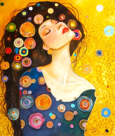 Painting titled "THE LIGHT OF DREAMS" by Elena Mclaren, Original Artwork, Acrylic