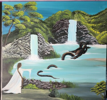 绘画 标题为“The Queen of dragons” 由Oksana Vladko, 原创艺术品, 丙烯