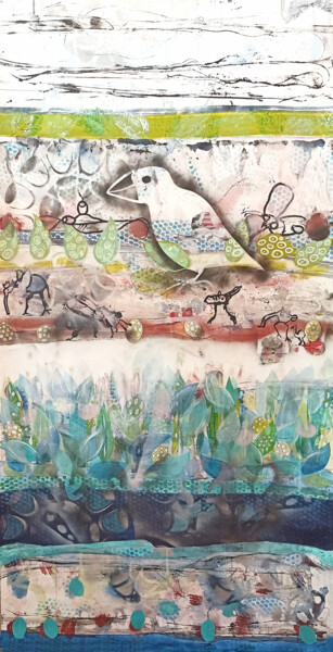 Birdie Malerei mit dem Titel "Birdie" von Martina Kaiser, Original-Kunstwerk, Acryl