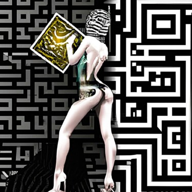 QR CODE NUDE Digital Arts με τίτλο "QR CODE NUDE" από Modane, Αυθεντικά έργα τέχνης, Εικόνα που δημιουργήθηκε με AI