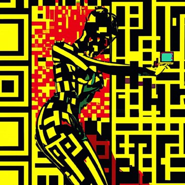 Digital Arts titled "QR CODE abstraction…" by Modane, Original Artwork, AI generated image