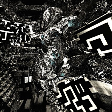 Digital Arts titled "QR CODE black abstr…" by Modane, Original Artwork, AI generated image