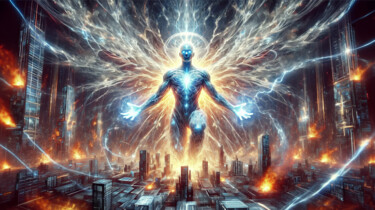 数字艺术 标题为“Cybernetic Archange…” 由Alberto Capitani, 原创艺术品, AI生成的图像