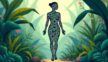 Digital Arts με τίτλο "QR CODE naturel" από Modane, Αυθεντικά έργα τέχνης, Εικόνα που δημιουργήθηκε με AI