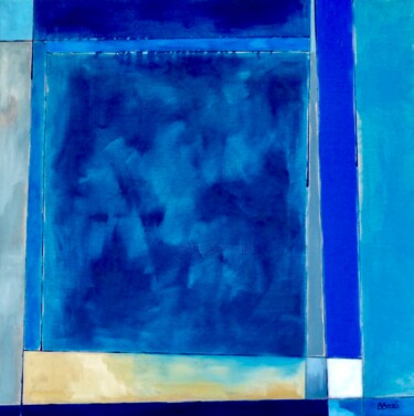 Peinture intitulée "Composition D4" par Bénédicte Basili, Œuvre d'art originale, Huile Monté sur Châssis en bois