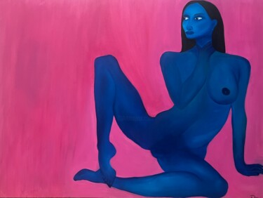 제목이 "Relaxed"인 미술작품 Ivanna Demianiuk (DANAVI)로, 원작, 기름 나무 들것 프레임에 장착됨